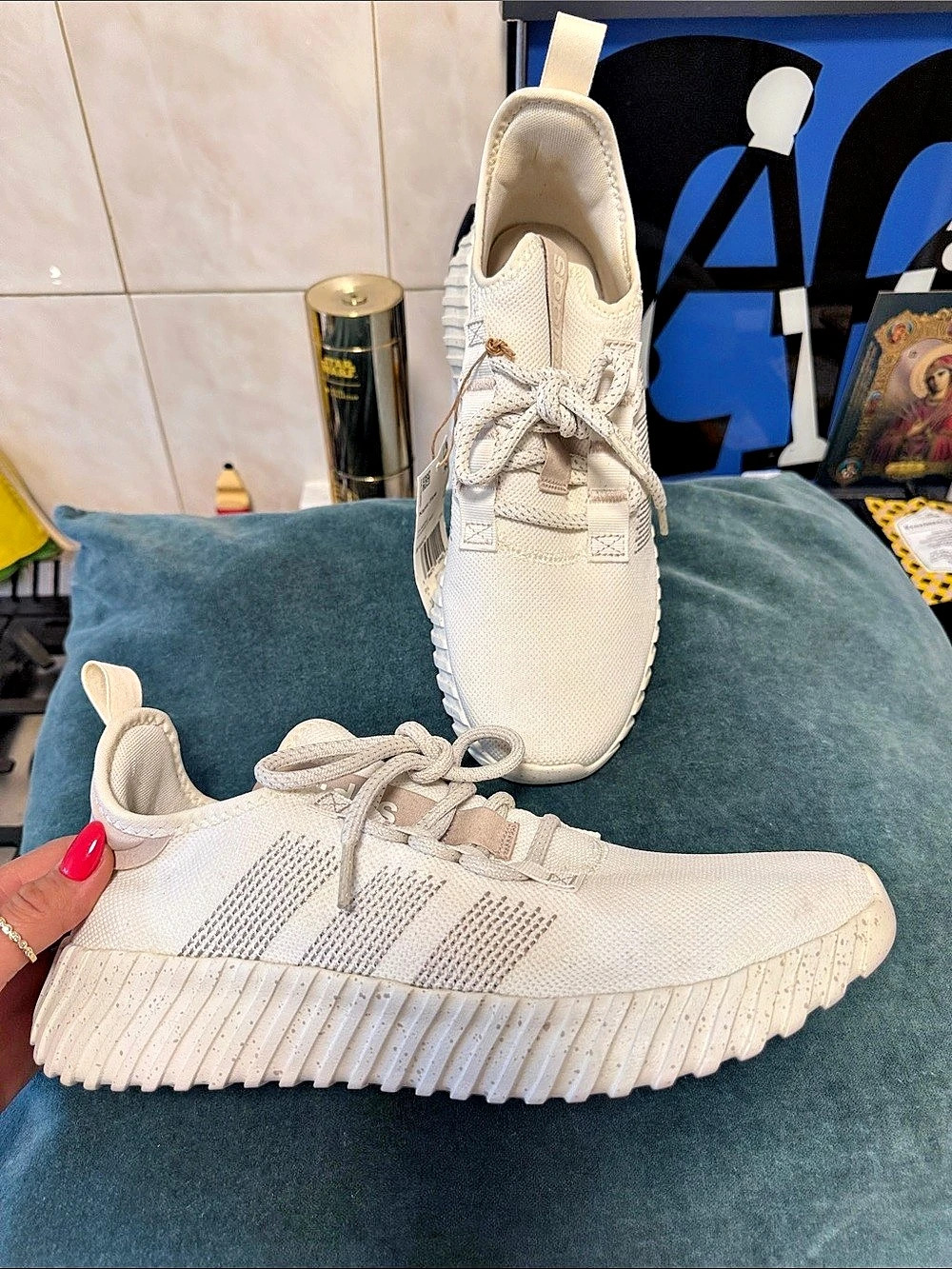 adidas Kaptir 3.0 Running Sneakers White US 9.5 NWT